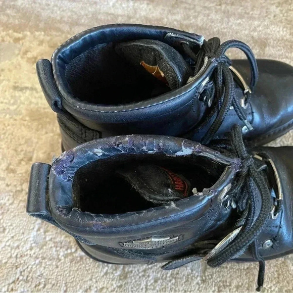 Harley Davidson Faded Glory Black 6" Logger Boots: 7 - Picture 4 of 9